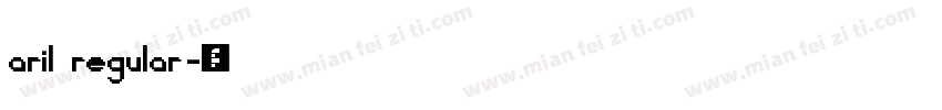 aril regular字体转换